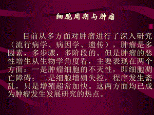 细胞周期与肿瘤.ppt