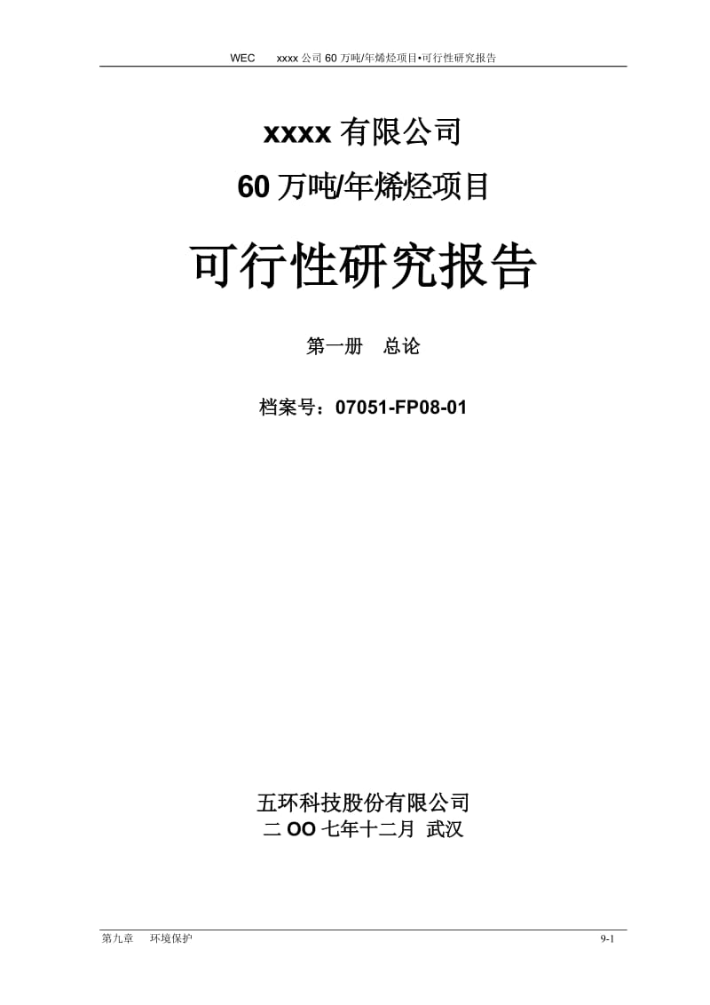 ef年产60万吨煤制烯烃项目可行性研究报告11883.doc_第1页