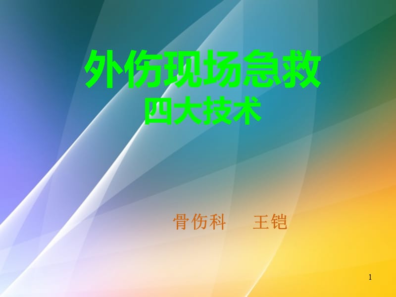 外伤急救四大技术.ppt_第1页