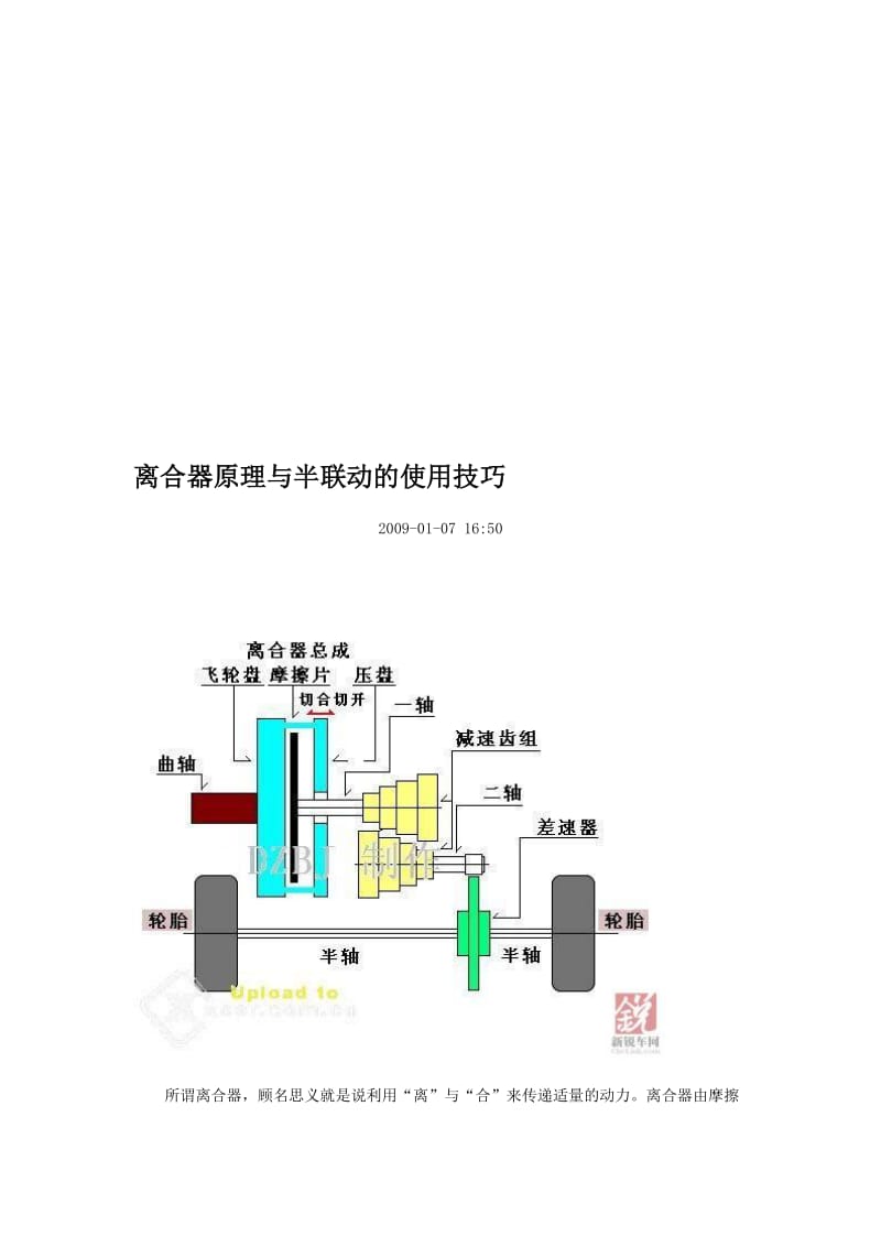 2019离合器原理与半联动的使用技巧.doc_第1页