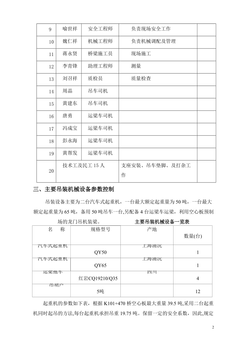 K101+470桥空心板吊装开工报告 Microsoft Word 文档.doc_第2页