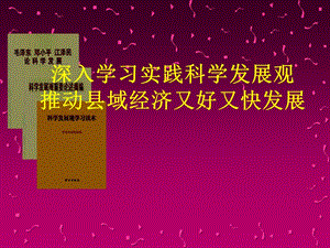 深入学习实践科学发展观，推动县域经济又好又快发展.ppt