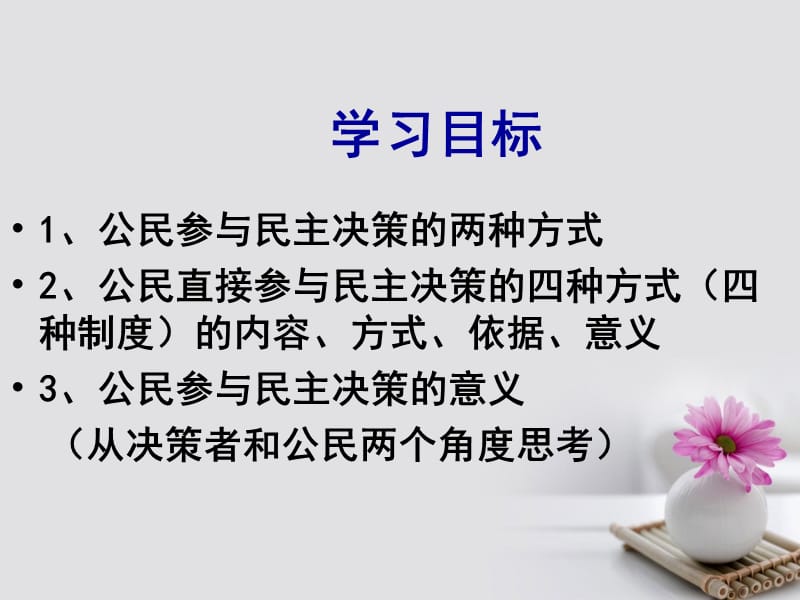 2019_学年高中政治专题2.2民主决策：作出最佳的选择课件提升版新人教版必修.ppt_第3页