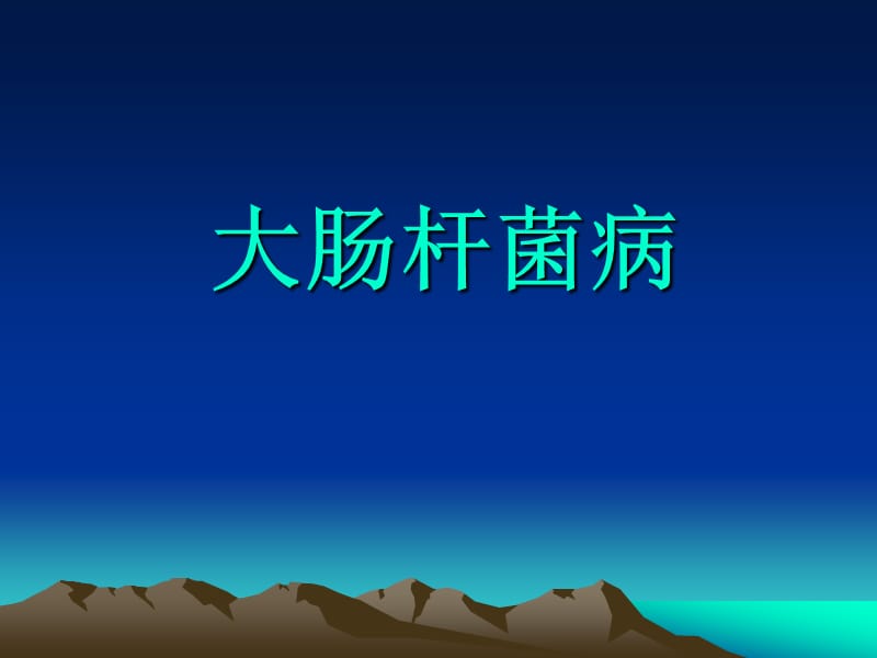 《大肠杆菌病》PPT课件.ppt_第1页