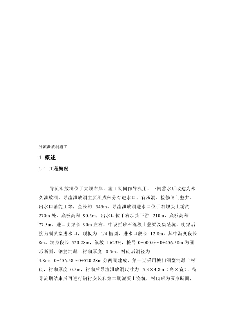 [小学]导流泄放洞施工方案.doc_第1页