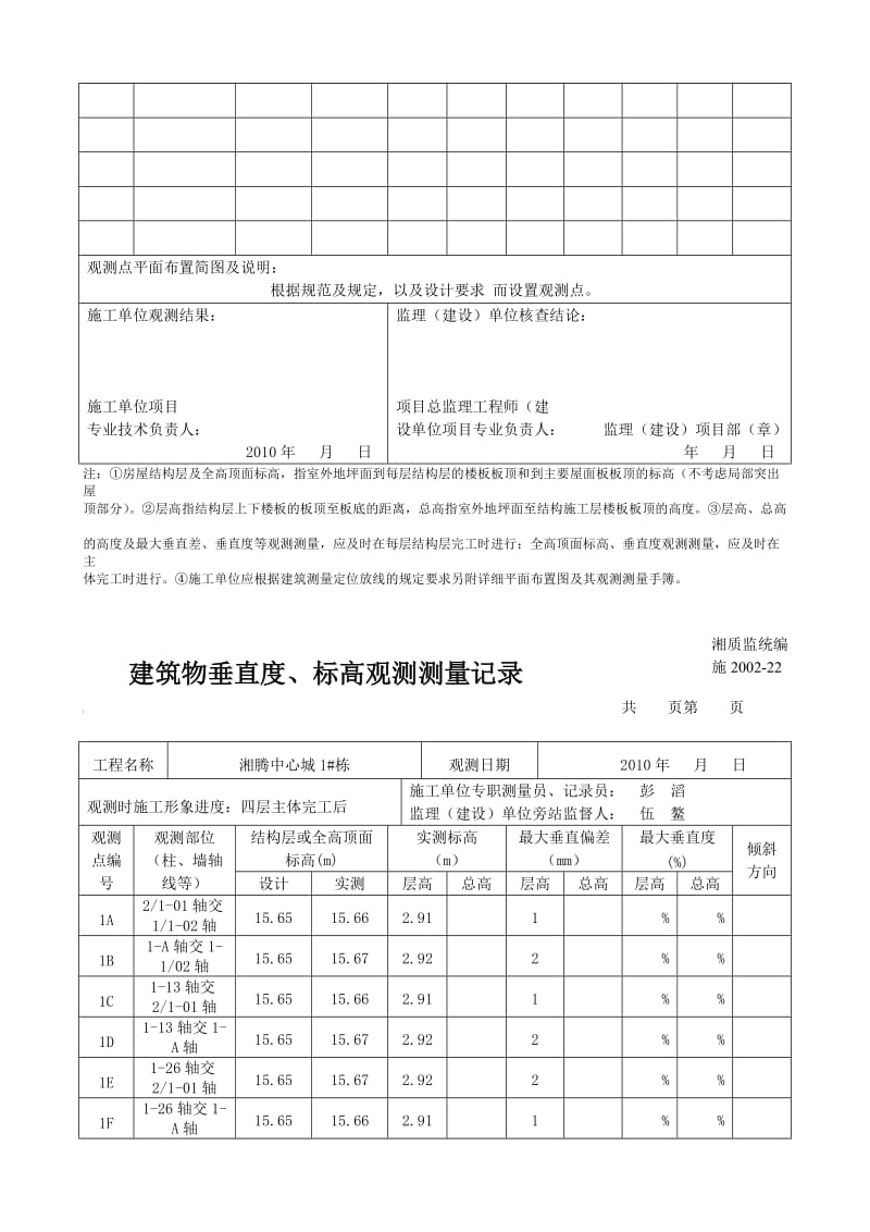 [教学研究]建筑物垂直度、标高观测测量记录1.doc_第3页