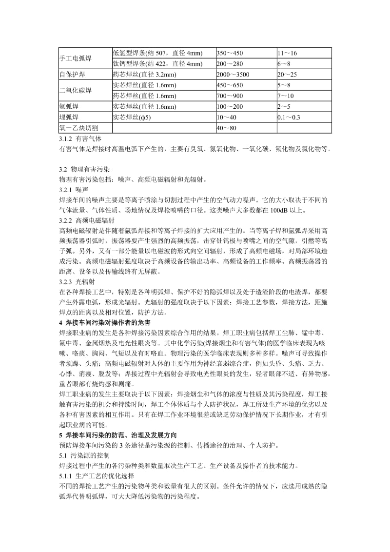 2019uv各种焊接工艺及焊条烟尘产生量【精选】.doc_第3页