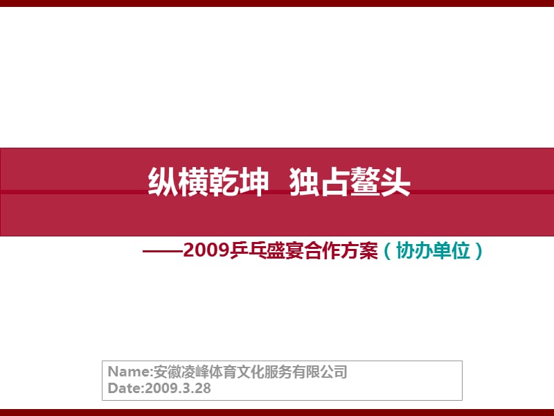 2009乒乓盛宴合作方案.ppt_第1页