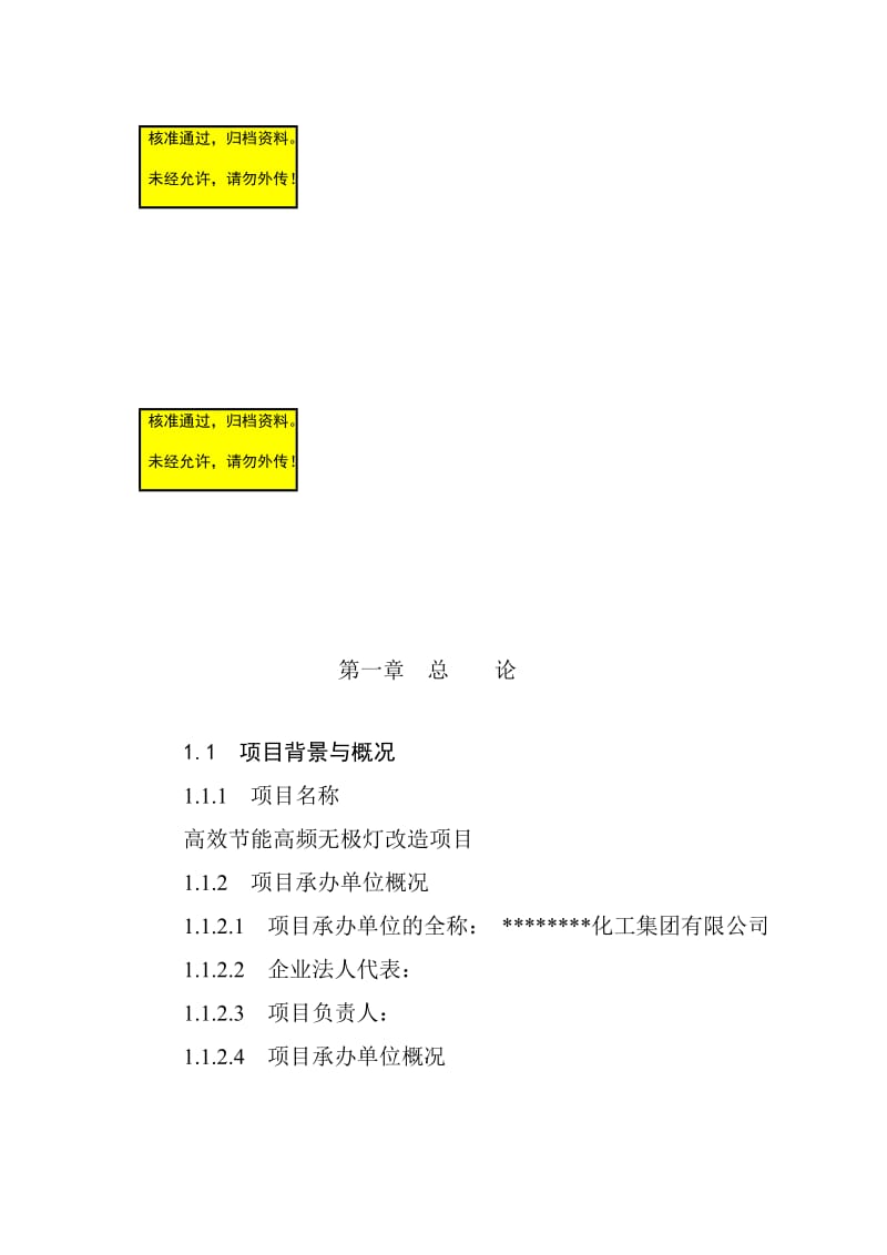 2019wc高效节能高频无极灯改造项目可行性研究报告.doc_第1页