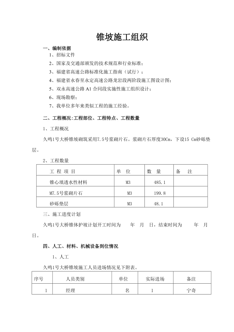 2019ue久鸣1号锥体护坡开工报告.doc_第3页