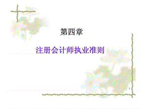 注册会计师执业准则(4).ppt