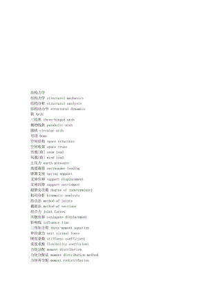 2019结构力学专业名词.doc