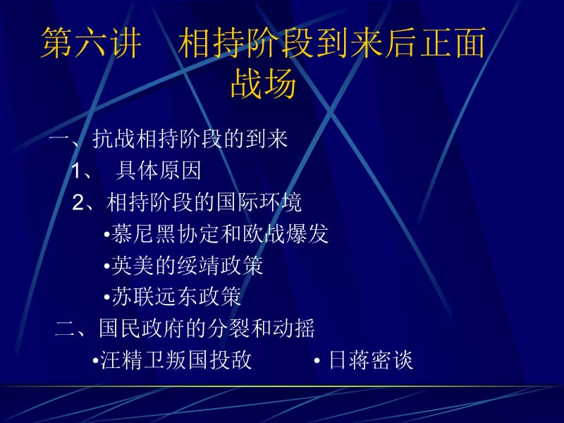 相持阶段到来后正面战场.ppt_第1页