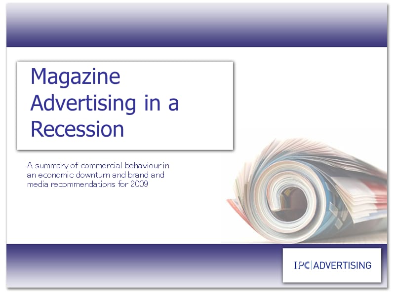 PPT借鉴模板MagazineAdvertisinginaRecession.ppt_第1页