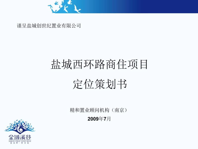 2009盐城西环路商住项目定位策划书109P.ppt_第1页