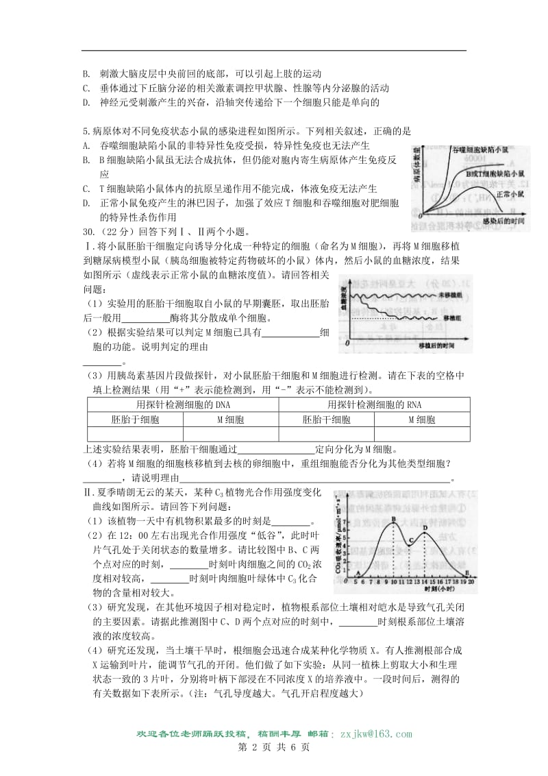 高考复习三轮冲刺2009年试题——四川卷(理综生物部分)解析版.doc_第2页