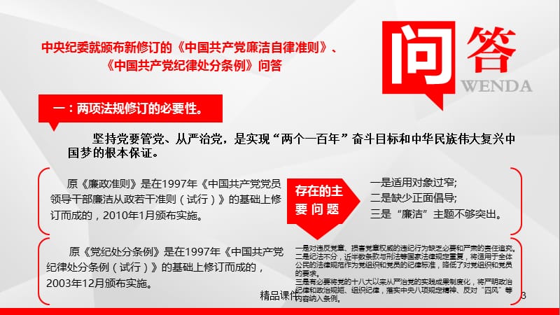 【精品党课】2015最新中国共产党廉洁自律准则和纪律处分条例解读党课宣讲课件最新最严党纪最新条例准则.ppt_第3页