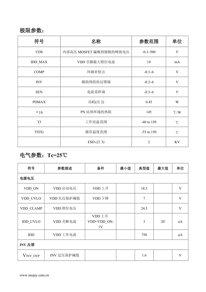 非隔离有源LED恒流驱动芯片茂捷M8915兼容华晶CS9210.doc_第3页