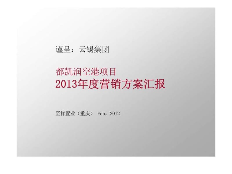 2017年2月重庆都凯润空港项目2017年度营销方案汇报.ppt_第1页