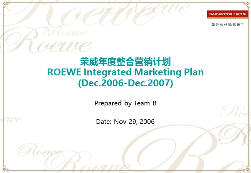 上海汽车2007年荣威年度整合营销计划.ppt_第1页