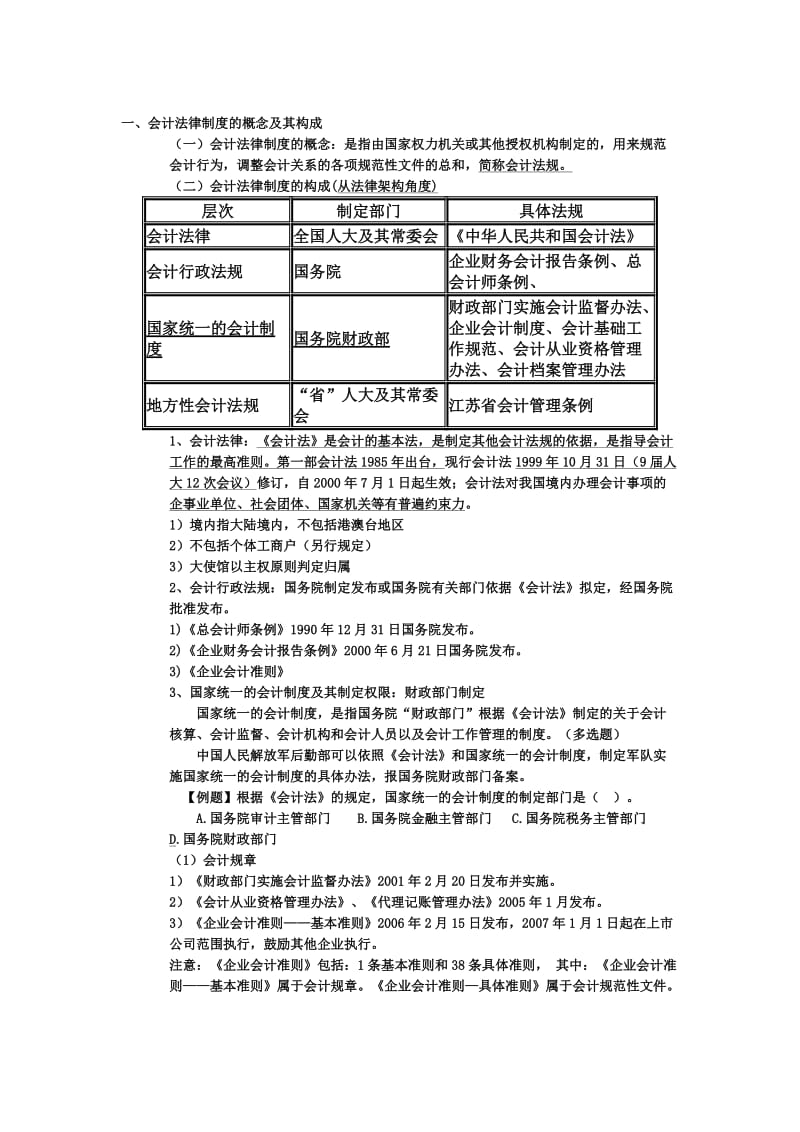 2019财经法规与会计职业道德第一章内容.doc_第1页