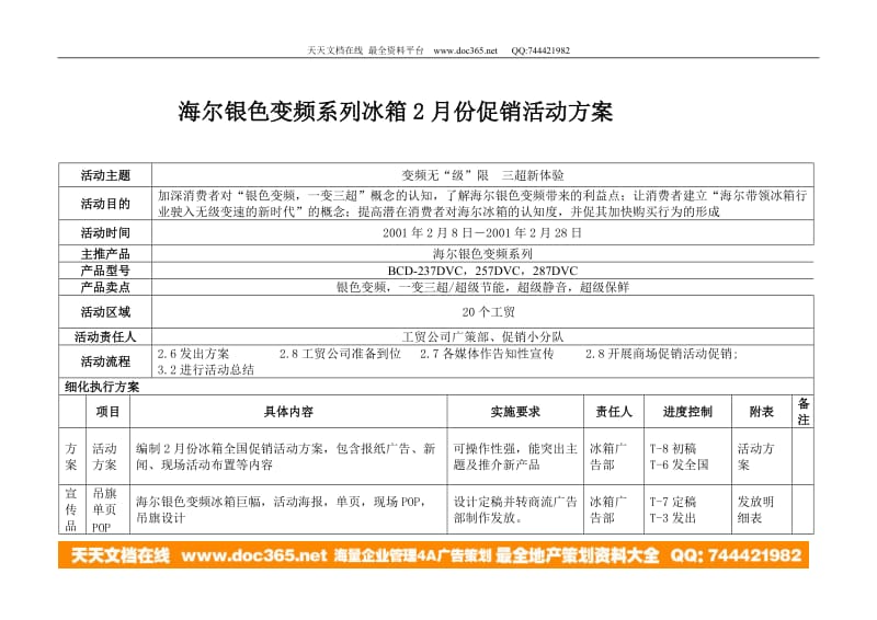 海尔银色变频系列冰箱2001年2月份促销活动方案.doc_第2页