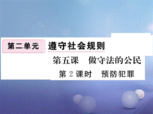 2017秋八年级道德与法治上册 第二单元 遵守社会规则 第五课 做守法的公民 第2框 预防犯罪习题讲评课件 新人教版.ppt