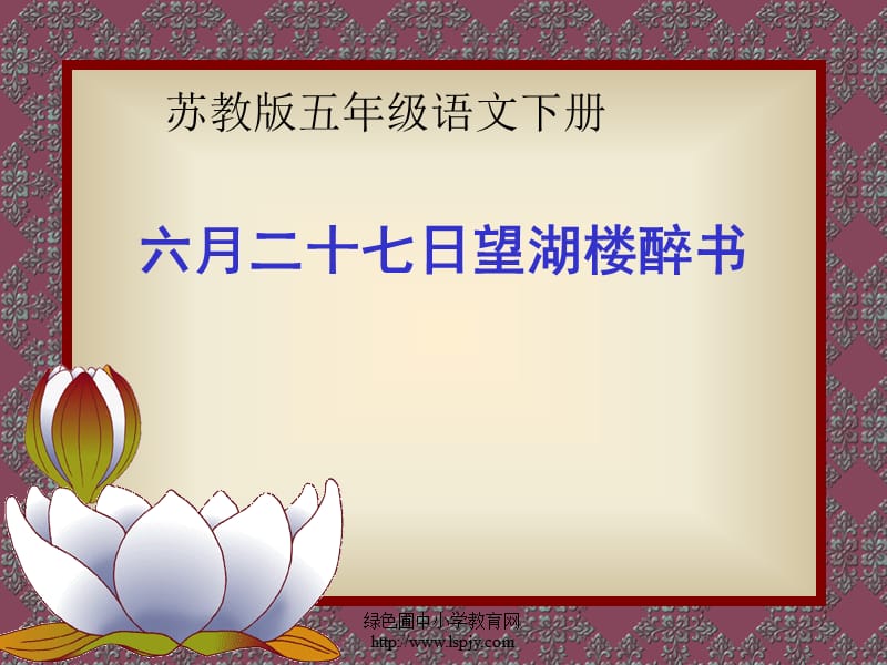 2019小学五年级下学期语文《六月二十七日望湖楼醉书》PPT课件.ppt_第1页