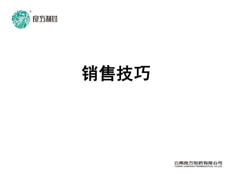 《药品销售技巧》PPT课件.ppt_第1页