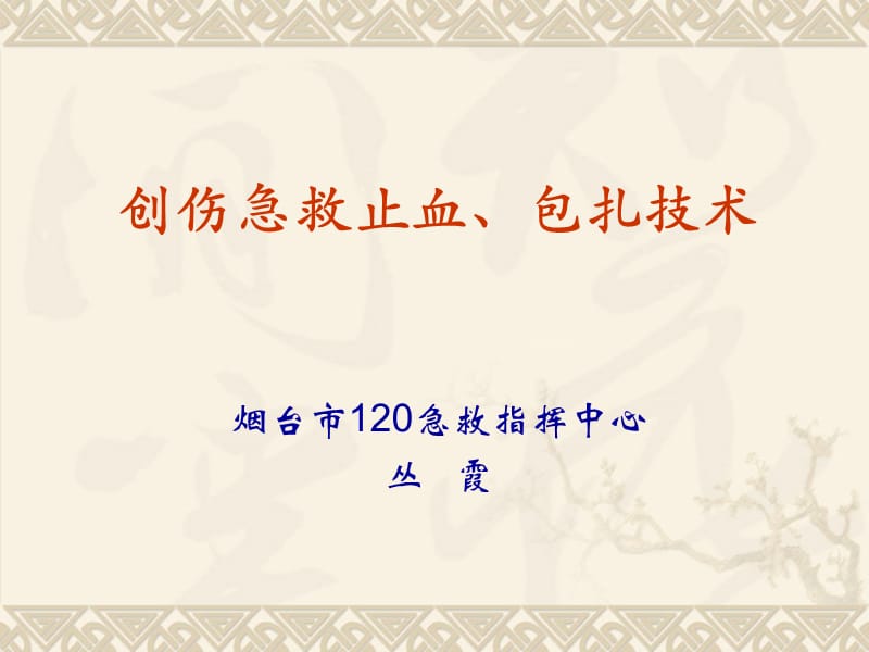 创伤急救、止血和包扎.ppt_第1页