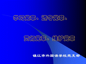 学习党章遵守党章贯彻党章b维护b党章.ppt