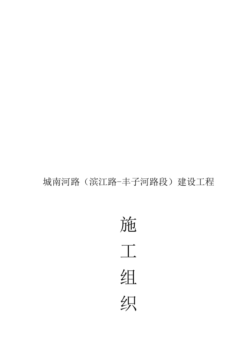 2019城南河路施工组织设计.doc_第1页