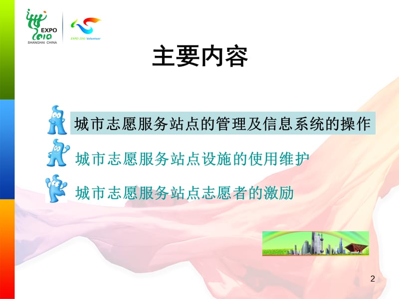 中国上海世博会志愿者培训岗位基本知识和技能.ppt_第2页