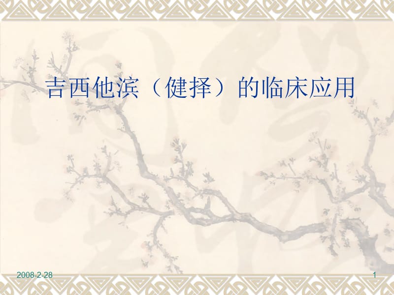 吉西他滨（健泽）简介-课件，幻灯.ppt_第1页