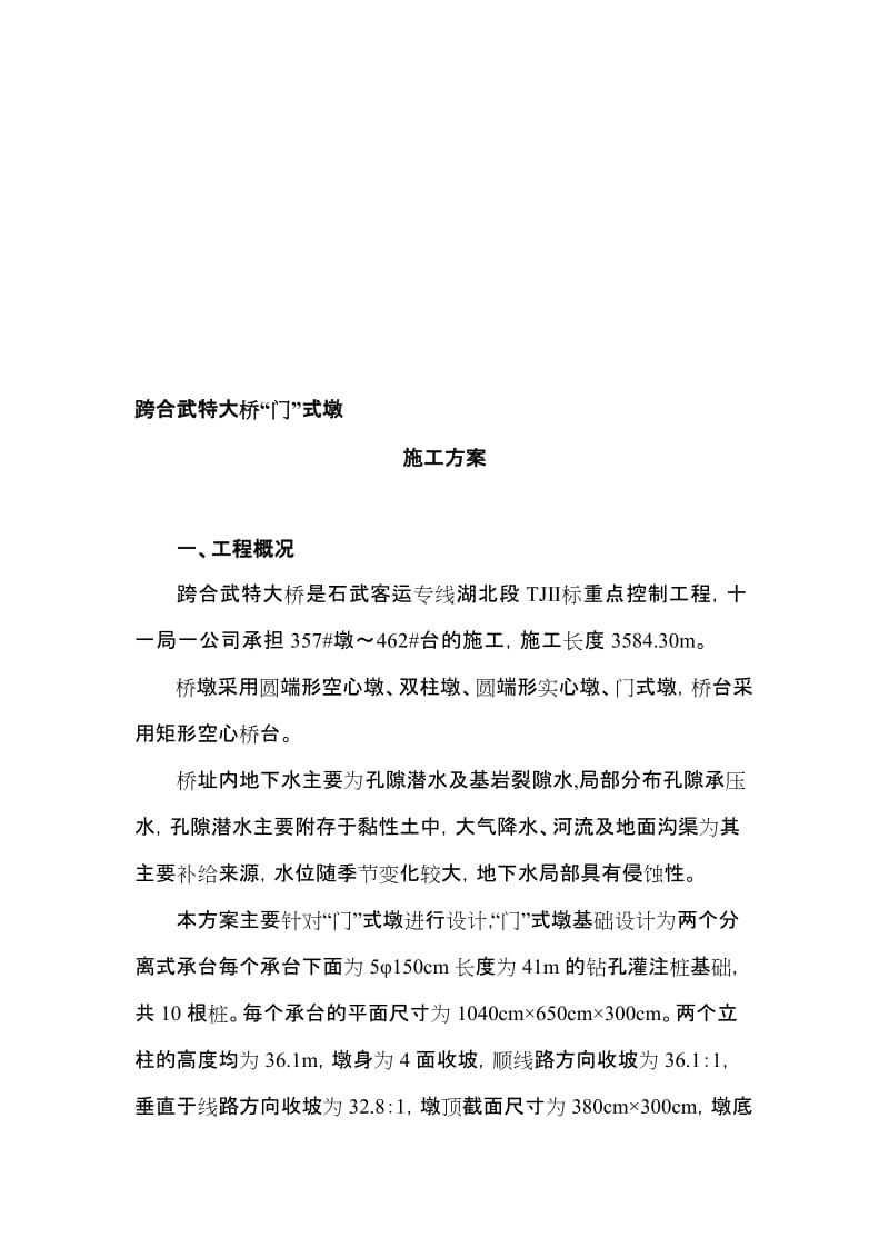 2019跨合武特大桥门式墩施工方案.doc_第1页