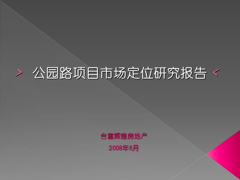 合富辉煌2008年南京公园路项目市场.ppt_第1页