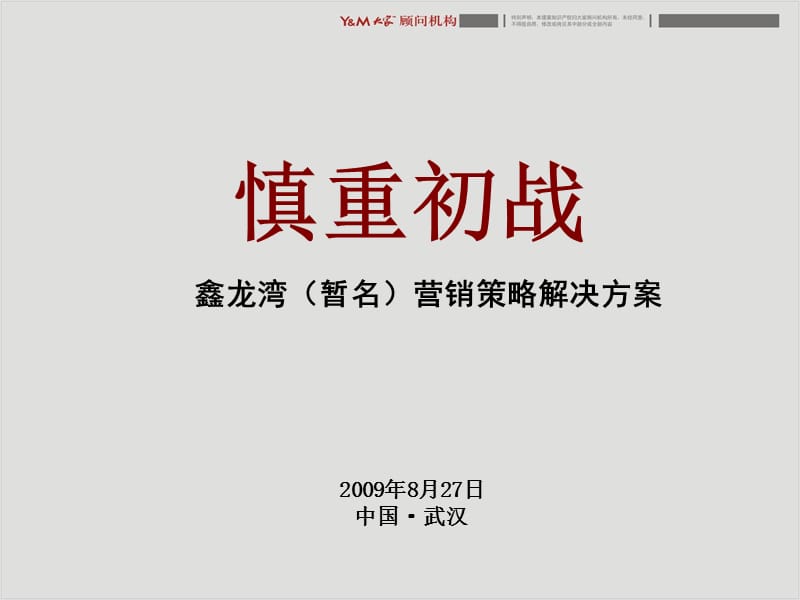 大家顾问-2009年武汉鑫龙湾营销研判解决方案.ppt_第1页