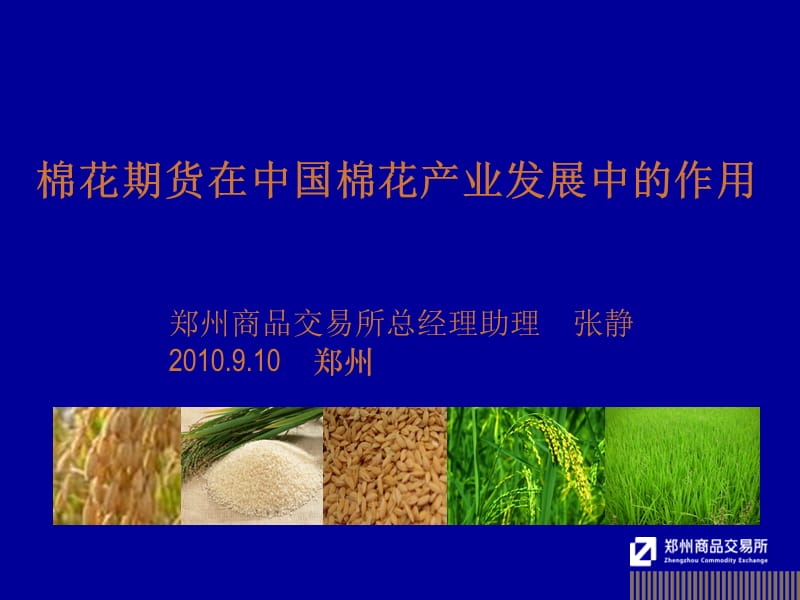 郑州商品交易所总经理助理张静20090郑州.ppt_第1页