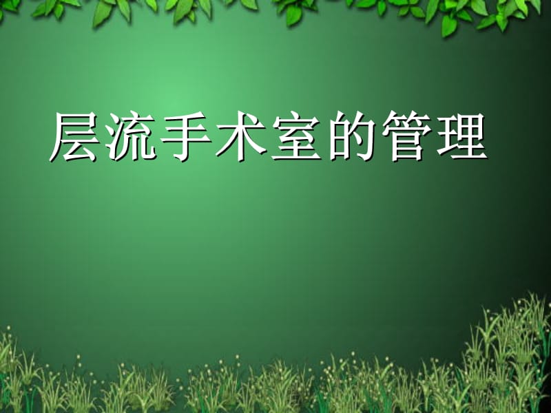 层流手术室的管理.ppt_第1页