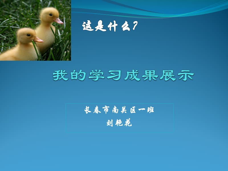 长春市南关区一班刘艳花.ppt_第1页