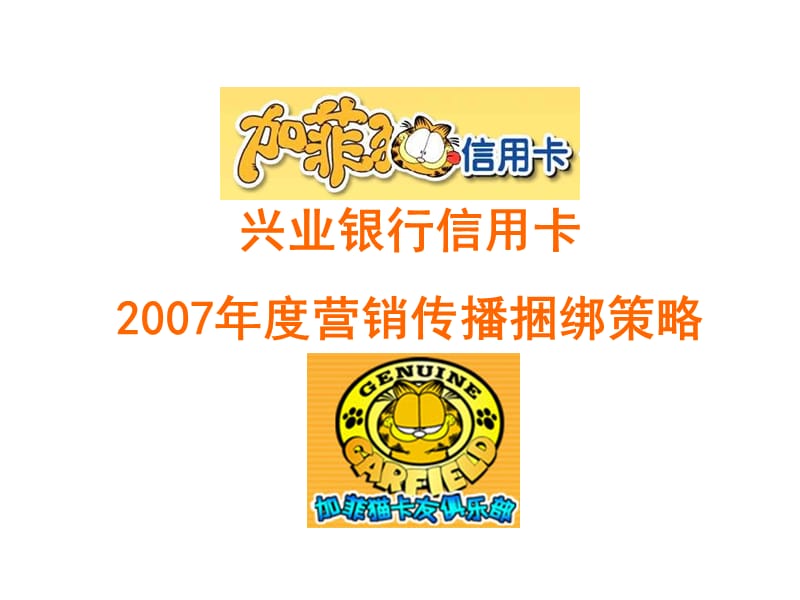 2007兴业银行信用卡营销传播捆绑策略-27P.ppt_第1页