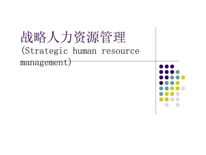 战略人力资源管理(strategic human resource management).ppt_第1页