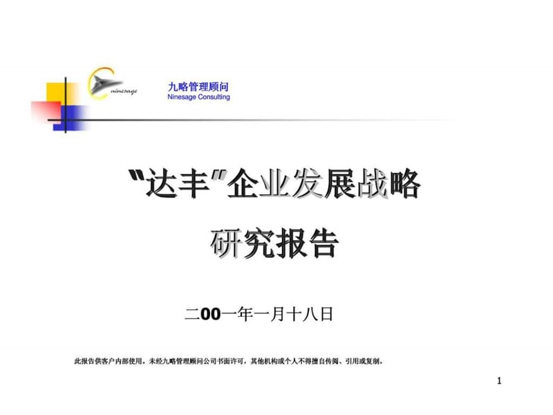 2019年九略：“达丰”企业发展战略研究报告.ppt_第1页