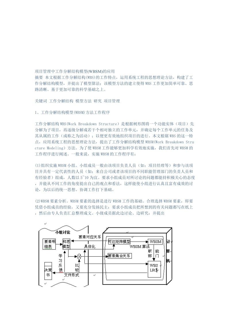 2019项目管理中工作分解结构模型(WBSM)的应用.doc_第1页