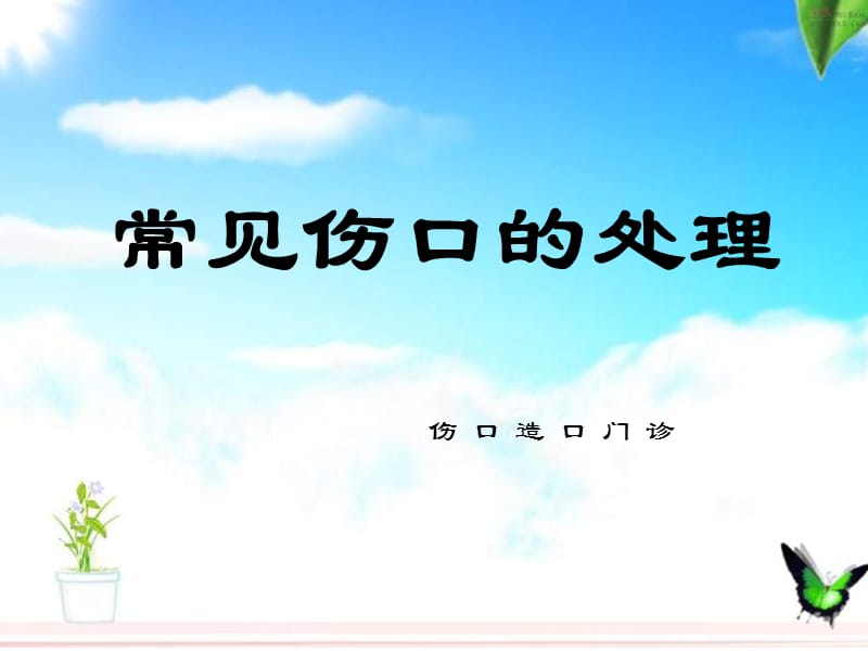 2019年《常见伤口处理》ppt课件.ppt_第1页