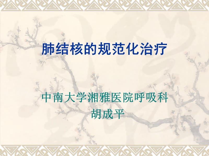 肺结核的规范化治疗.ppt_第1页