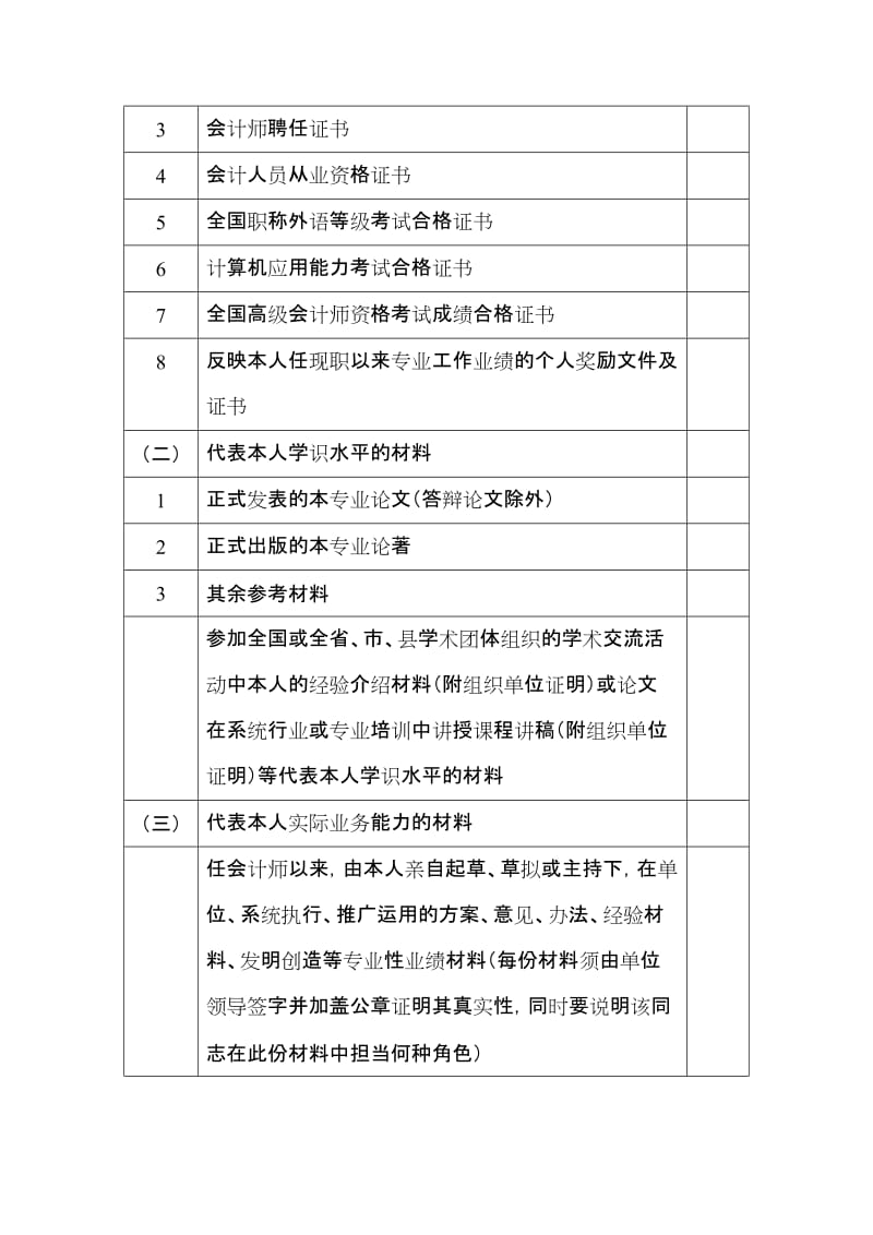 2019高级会计师申报材料目录表.doc_第2页