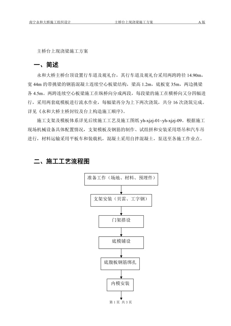 d主桥台上现浇空心板梁及人行道梁施工方案.doc_第1页