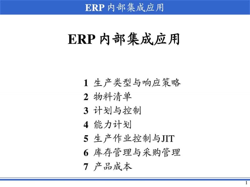 2019年ERP内部集成的应用.ppt_第1页