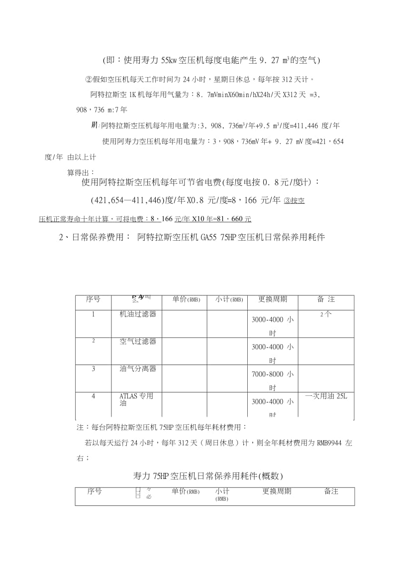 空压机品牌_阿特拉斯空压机(_Atlas_._copco_)与寿力(SULL-AIR_)比较.doc_第2页